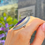 Boho Inspired Amethyst Sterling Silver Chunky Ring | Size R