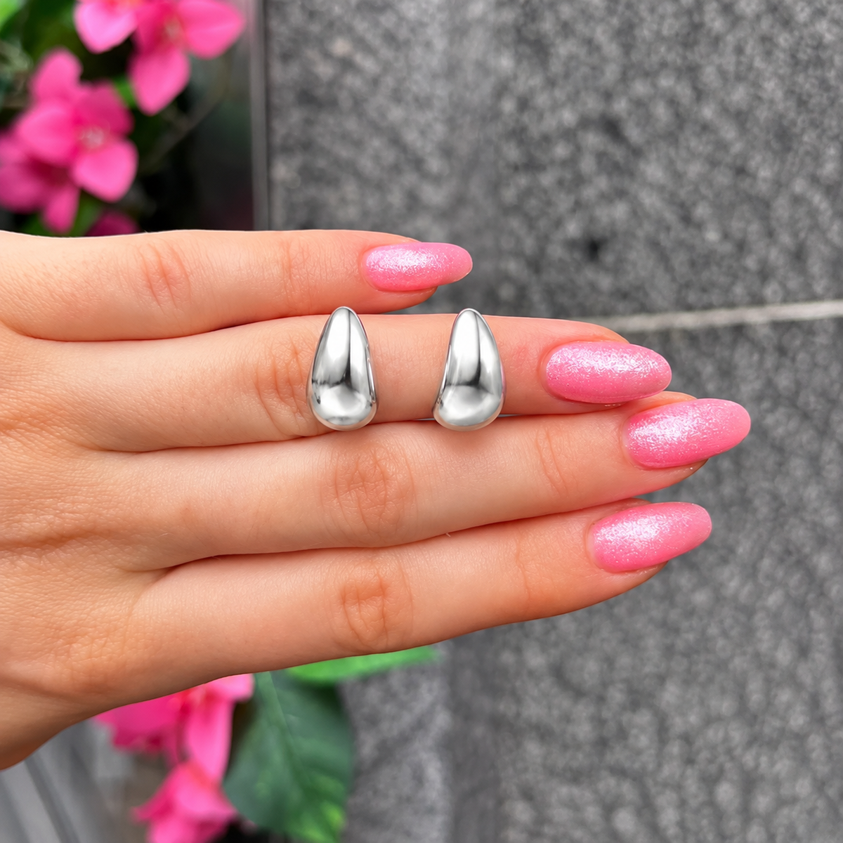 Sterling Silver Small Dome Hoop Earrings | Ania Haie