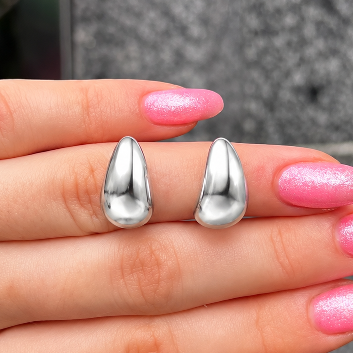 Sterling Silver Small Dome Hoop Earrings | Ania Haie