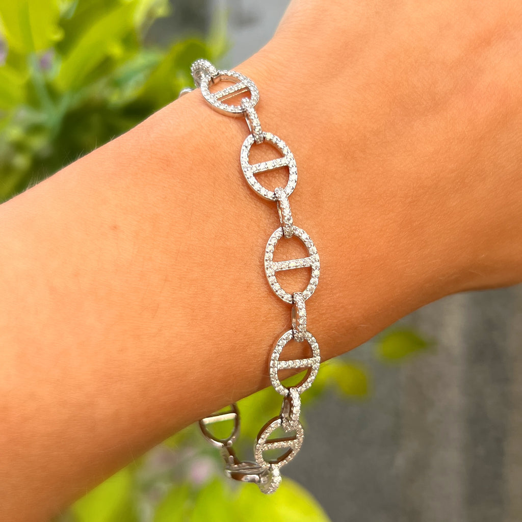 Cubic Zirconia Sterling Silver Bracelet