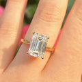 5ct Emerald-Cut Lab-Grown Diamond 18ct Yellow Gold Engagement Ring | Size L ½