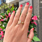 Gold on Silver Sparkling Moon and Star Adjustable Ring | Ania Haie