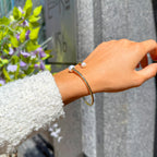 Freshwater Pearl 9ct Gold Plated Twist Bracelet