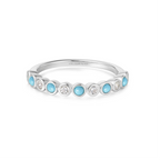 Turquoise & Cubic Zirconia Silver Ring | Size O | Ania Haie