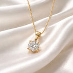Lab-Grown Diamond 9ct Yellow Gold Solitaire Necklace