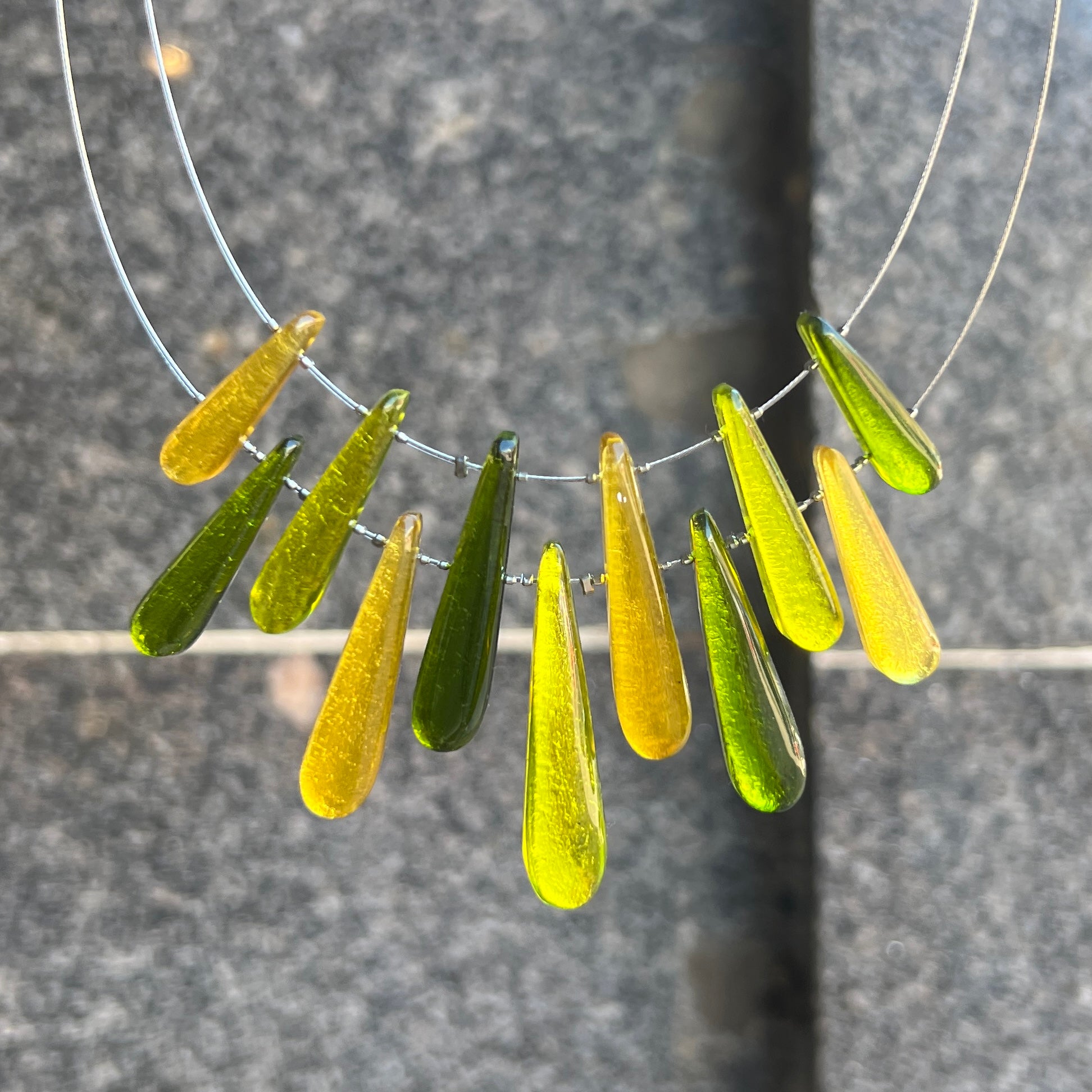 Pre-Order | Lime Green and Yellow Icicle Necklace | Watch This Space