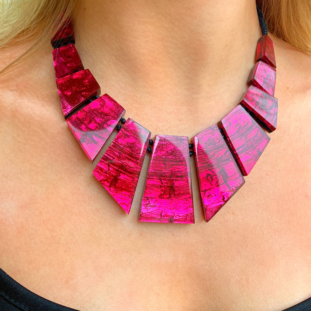 Chunky Pink Necklace | Watch This Space
