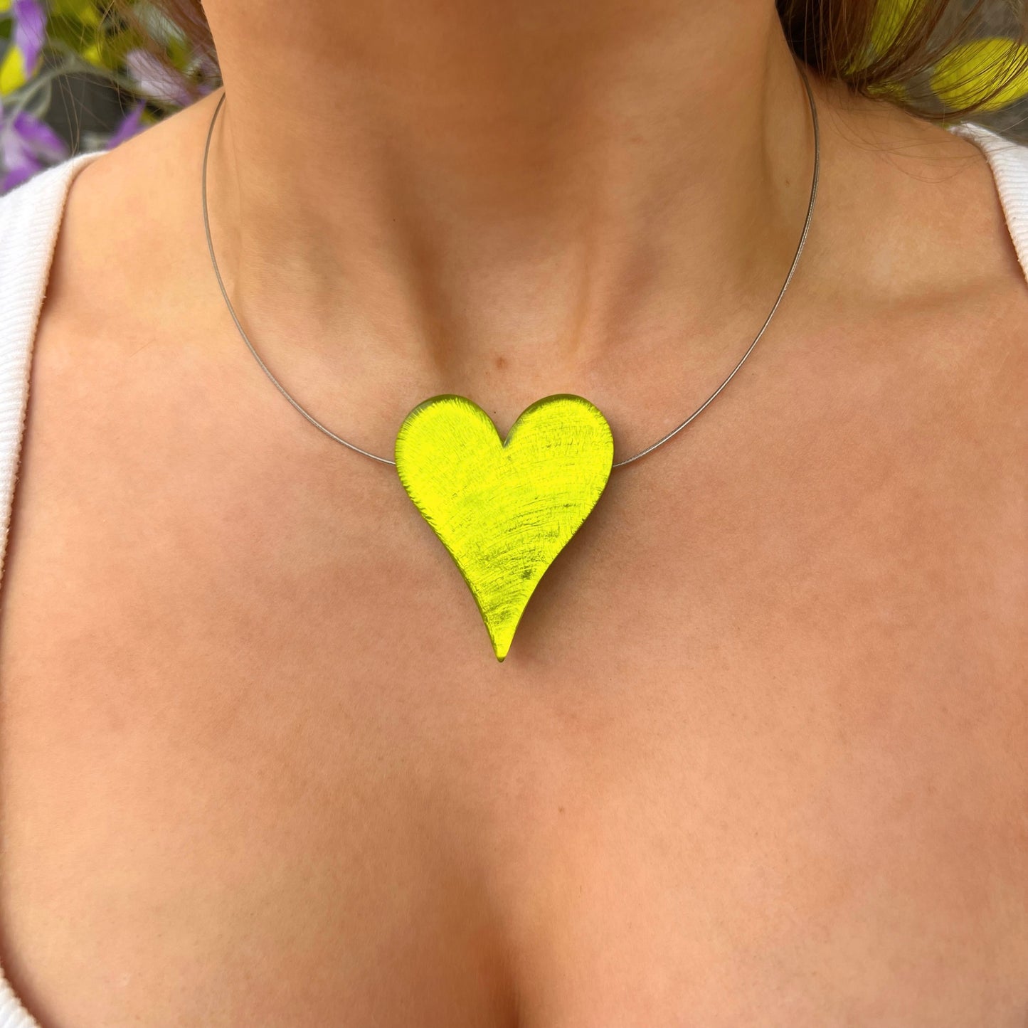 (Pre-Order) ‘Watch This Space’ Green Love Heart Necklace