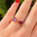 Burgundy & Lilac Gold Infinity 'Toi et Moi' Ring | Size M ½ | Unique & Co.