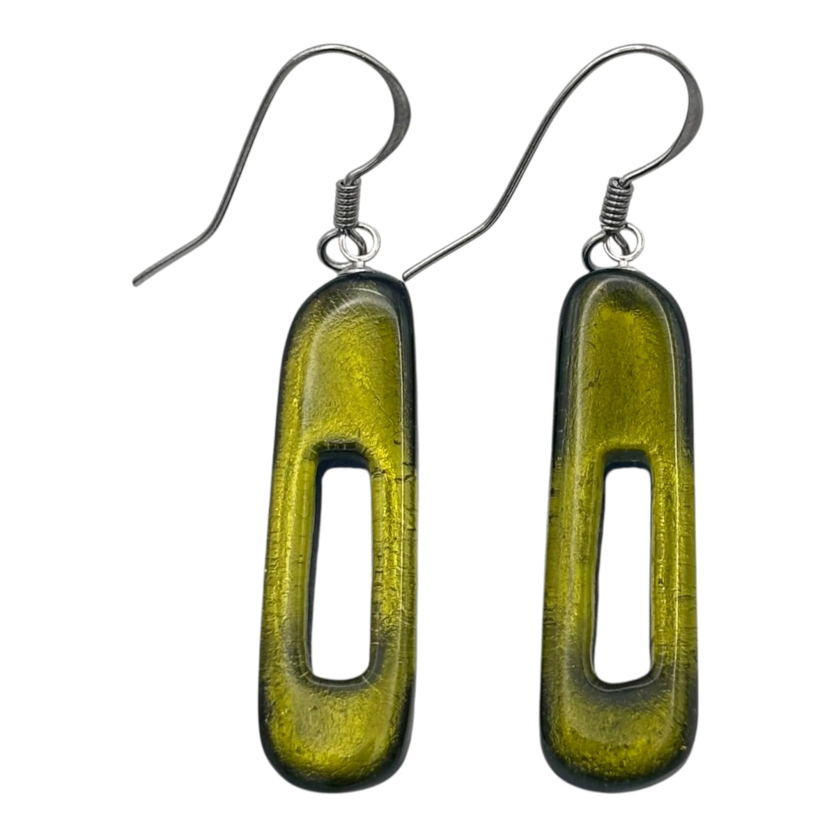 Pistachio Elongated Rectangles Drop Earrings | Watch This Space