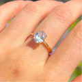 Oval Cut Claw Set Solitaire Cubic Zirconia 9ct Yellow Gold Ring | Size N