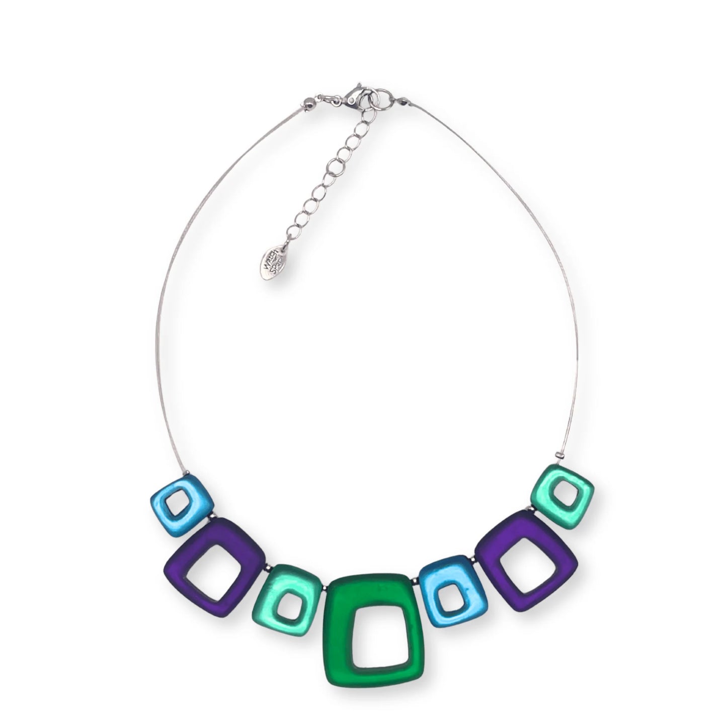 Pre-Order | Aurora Hollow Squares Necklace | Watch This Space