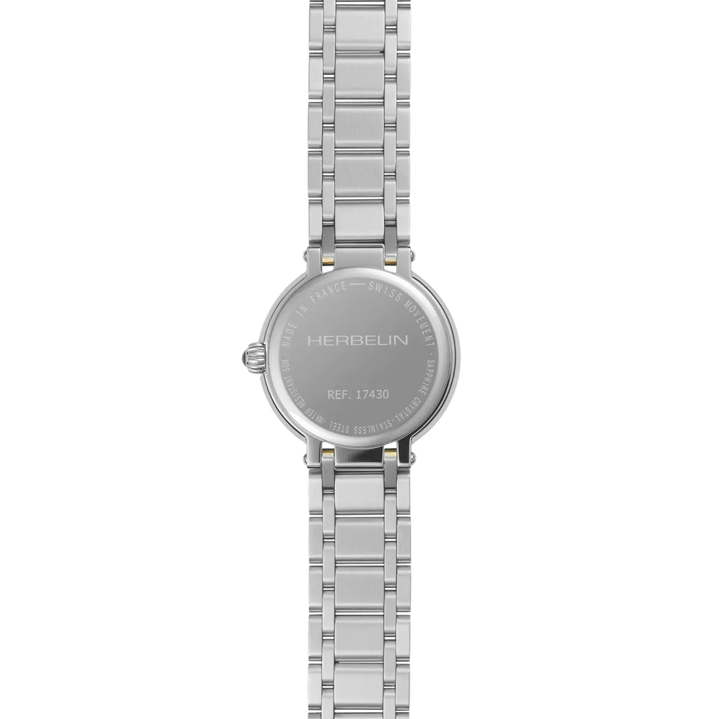 Herbelin Galet Ladies Steel Two-Tone Watch with White Dial