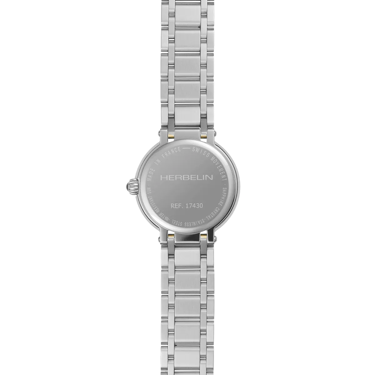 Herbelin Galet Ladies Steel Two-Tone Watch with White Dial