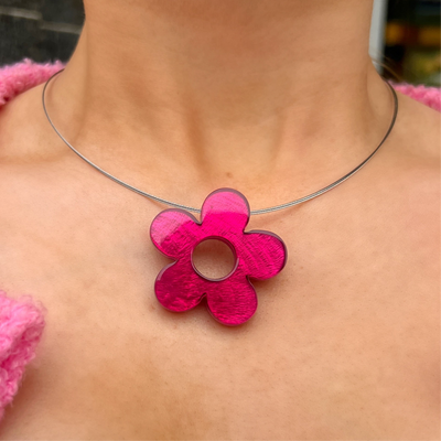 Pre-Order | Pink Flower Necklace | Watch This Space