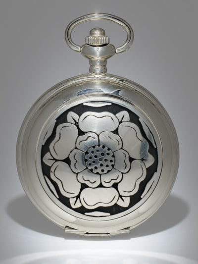 Rose Motif Quartz Pocket Watch