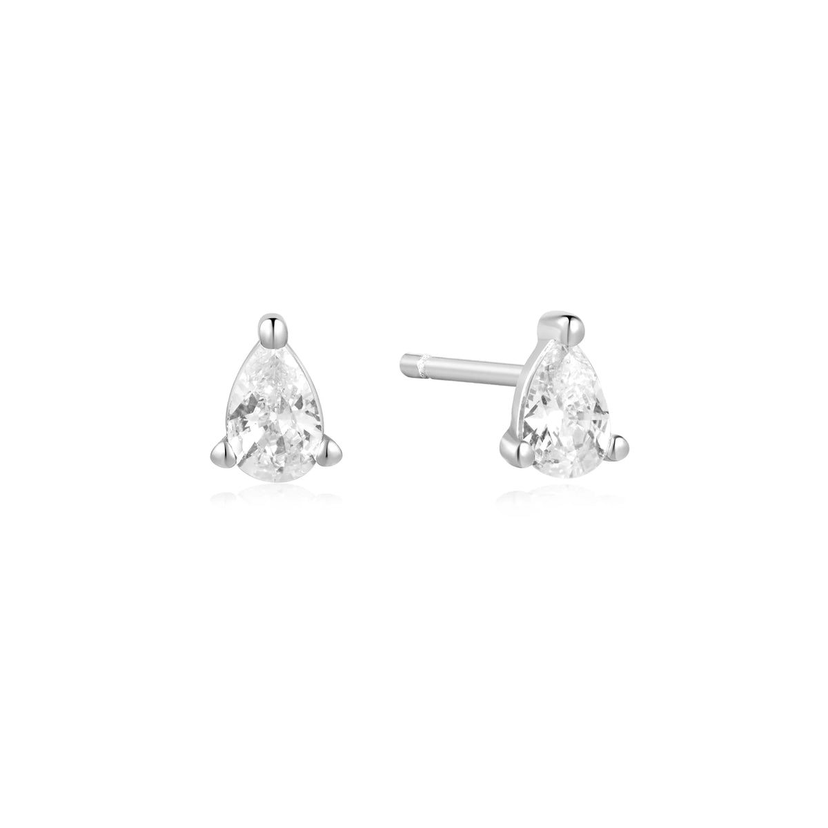 Pear Cubic Sterling Silver Stud Earrings | Ania Haie