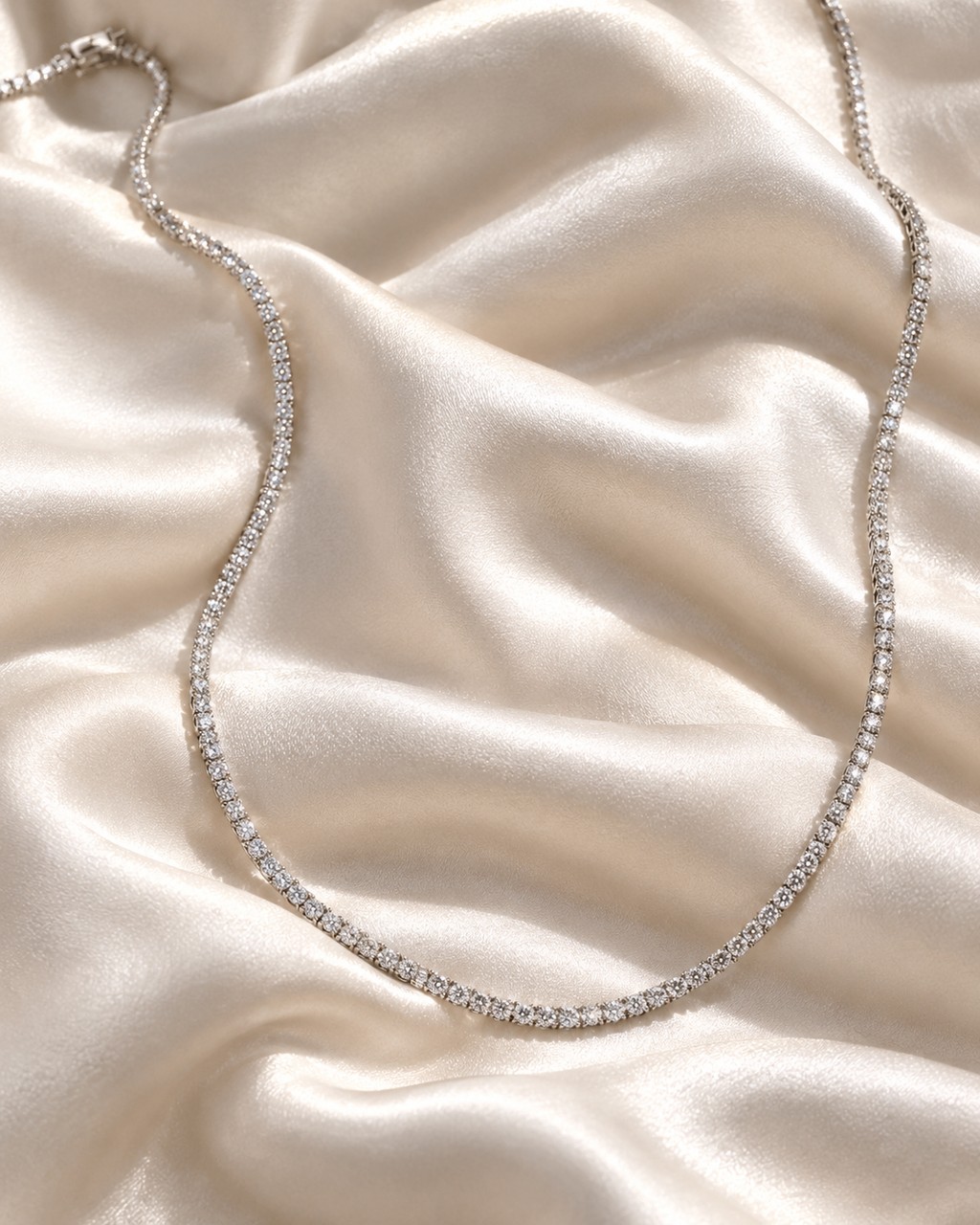 Pre-Order | Sterling Silver Pavé Cubic Zirconia Tennis Necklace | Ania Haie