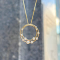 Diamond Bubble 9ct Yellow Gold Necklace