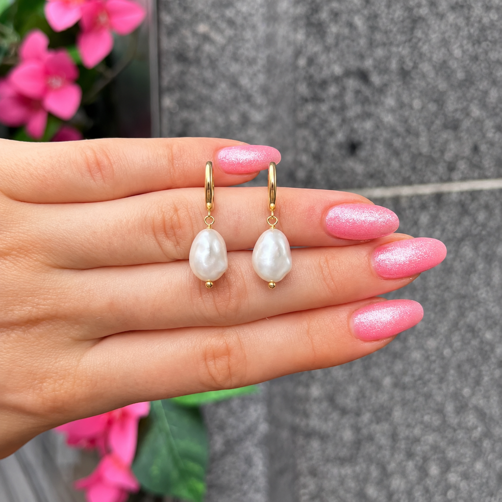 Mini Pearl Gold Hoop Earrings | Ania Haie