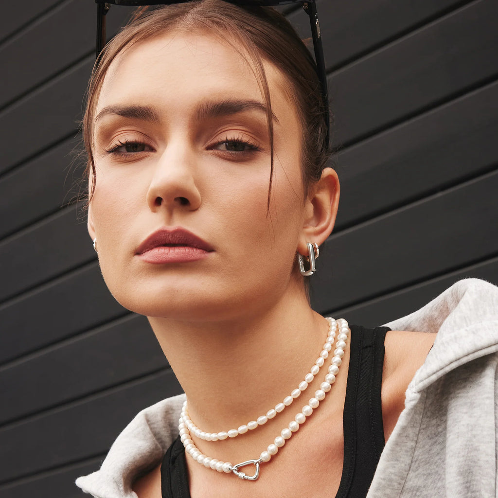 Silver Lobster Clasp Shell Pearl Necklace | Ania Haie