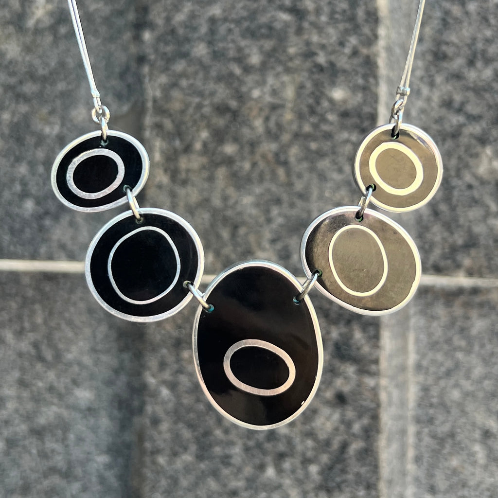 Dark & Lime Green Oval Necklace | Watch This Space