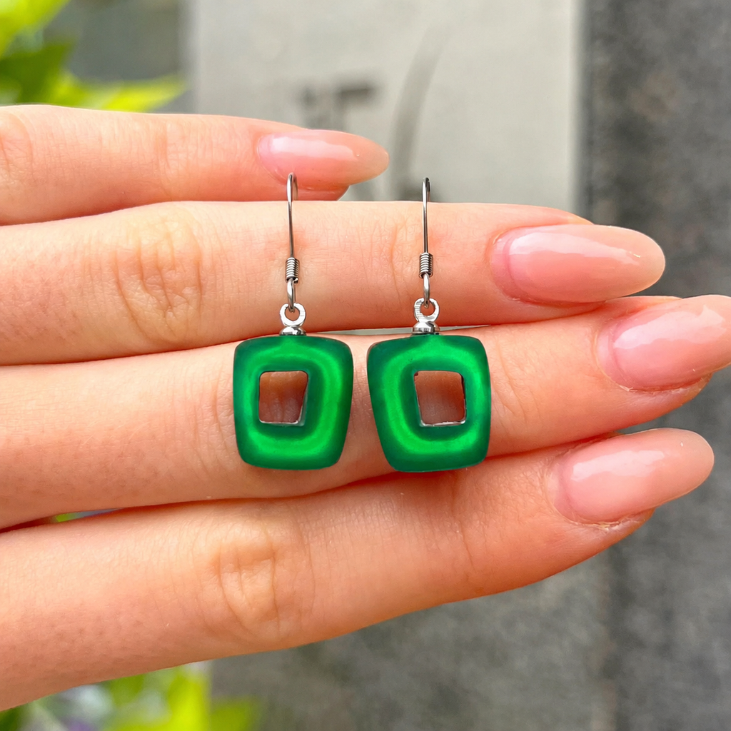 Pre-Order | Aurora Hollow Square Drop Earrings | Watch This Space