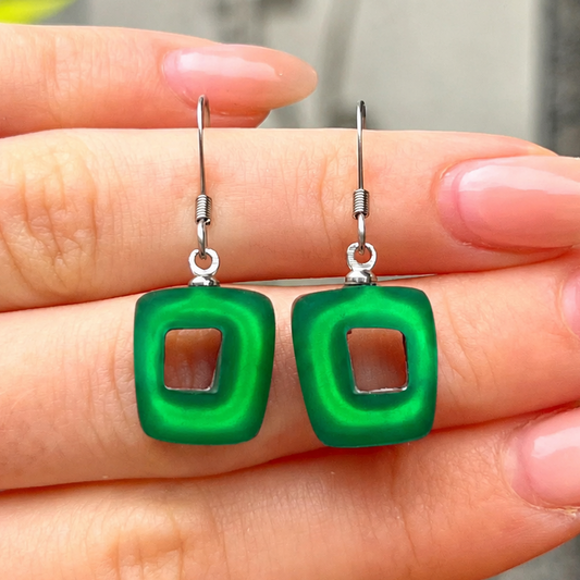Pre-Order | Aurora Hollow Square Drop Earrings | Watch This Space