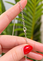 Cubic Zirconia ‘Toi et Moi’ Sterling Silver Necklace