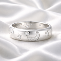 Sterling Silver Celestial Chunky Ring | Size M ½ | Ania Haie
