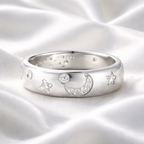 Sterling Silver Celestial Chunky Ring | Size M ½ | Ania Haie