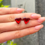 Red Love Heart Stud Earrings | Watch This Space | Pre-Order
