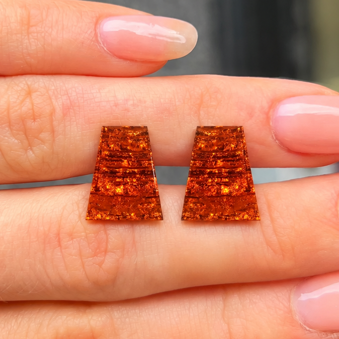 Orange Aztec Stud Earrings | Watch This Space