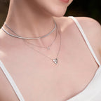 Silver Kiss Pavé Necklace | Ania Haie