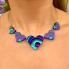 Purple & Blue Love Heart Necklace | Watch This Space | Pre-Order