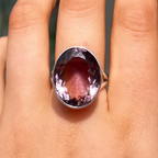 Amethyst Sterling Silver Chunky Ring | Size R