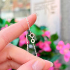 Oval Ruby Sterling Silver Dainty Necklace