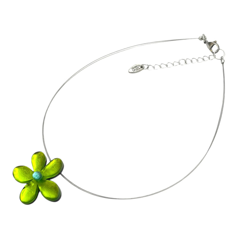 ‘Watch This Space’ Small Flower Necklace - Zest