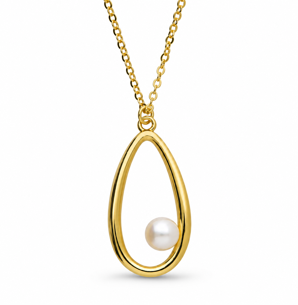 9ct Gold Plated Freshwater Pearl Necklace