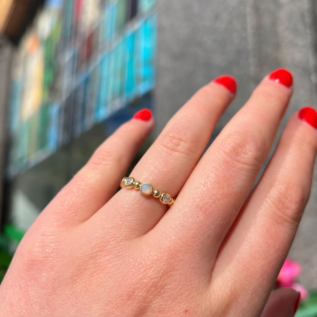 Kyoto Opal 14ct Gold Plated Ring - Size Q | Ania Haie