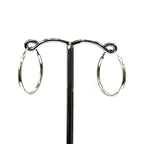 Sterling Silver Medium Hoop Earrings