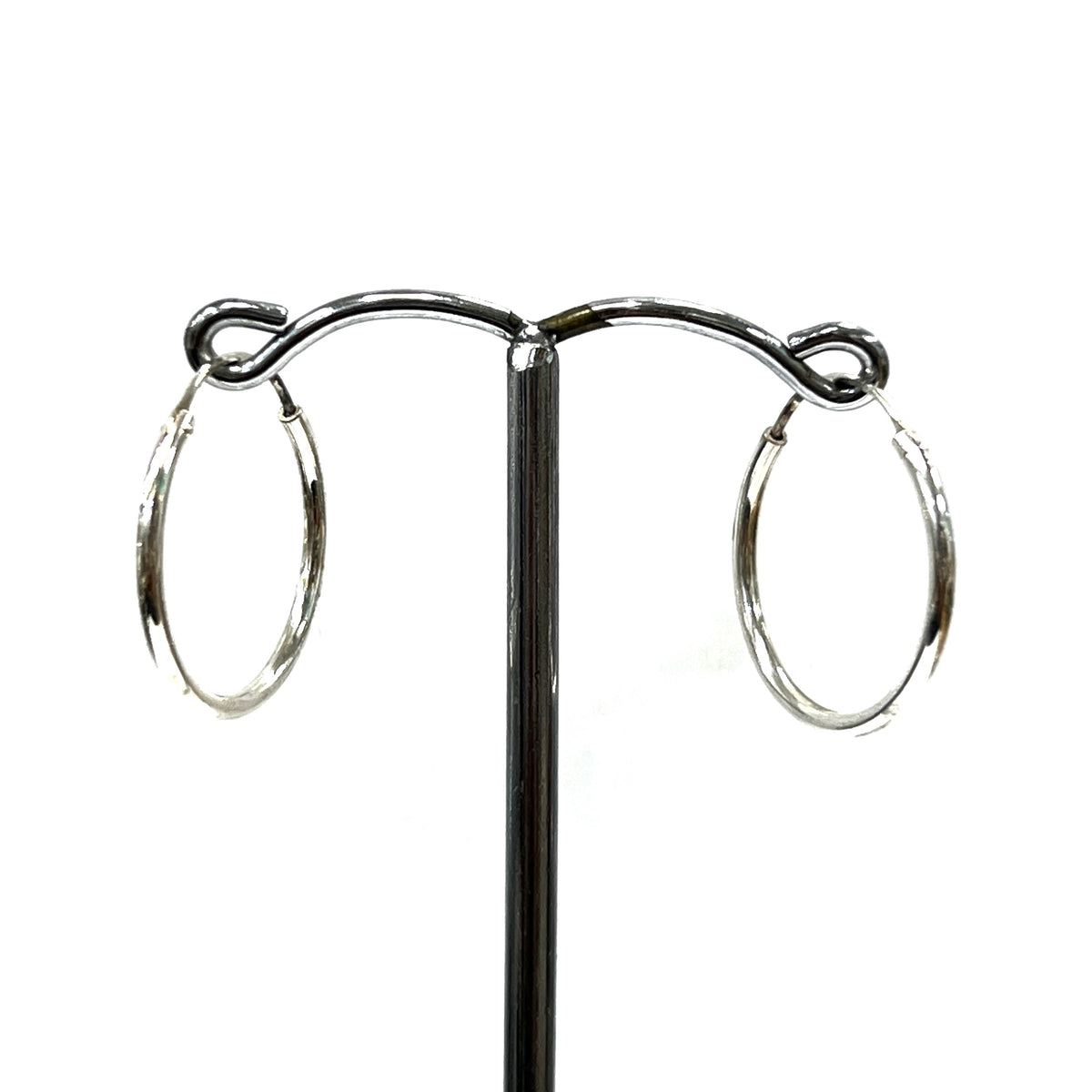Sterling Silver Medium Hoop Earrings