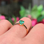 Emerald 9ct Yellow Gold Solitaire Ring | Size O
