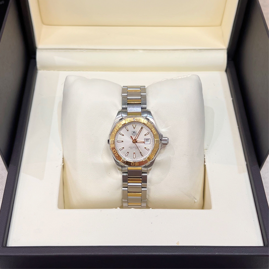 Pre-owned TAG Heuer Stainless Steel and Gold Ladies Aquaracer Watch
