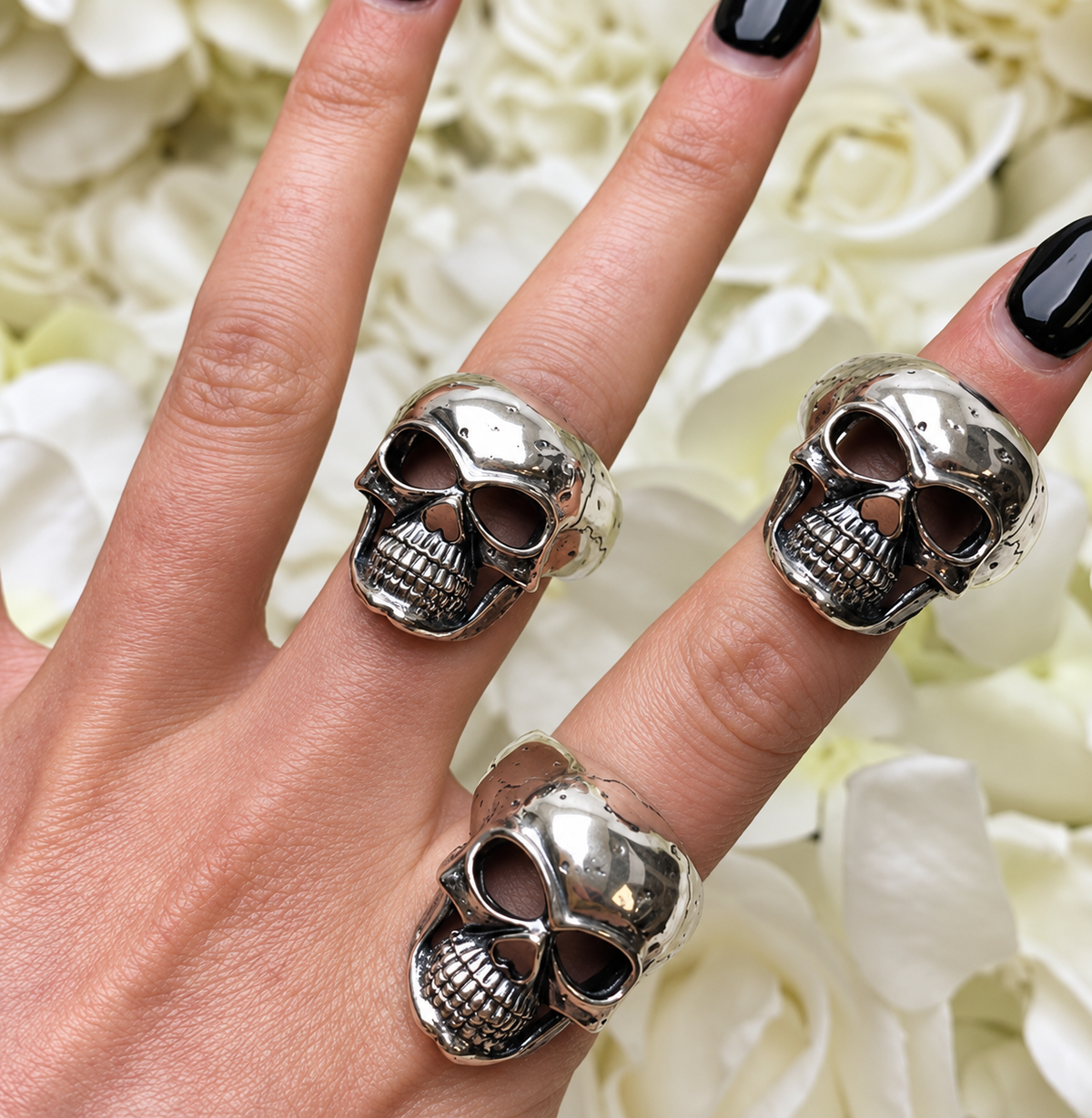 Sterling Silver Skull Ring | Size S ½