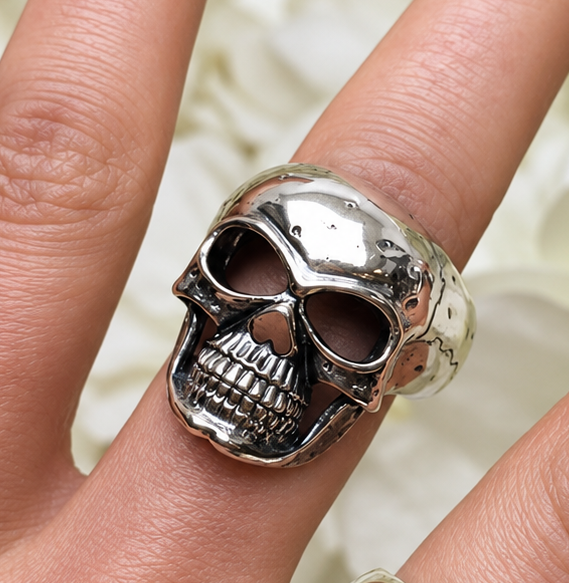 Sterling Silver Skull Ring | Size S ½