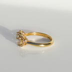 'The Lovers' Natural Yellow Diamond 18ct Yellow Gold Heart & Pear Cut Toi et Moi Ring | Size M ½