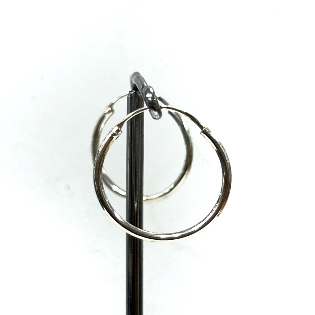 Sterling Silver Medium Hoop Earrings