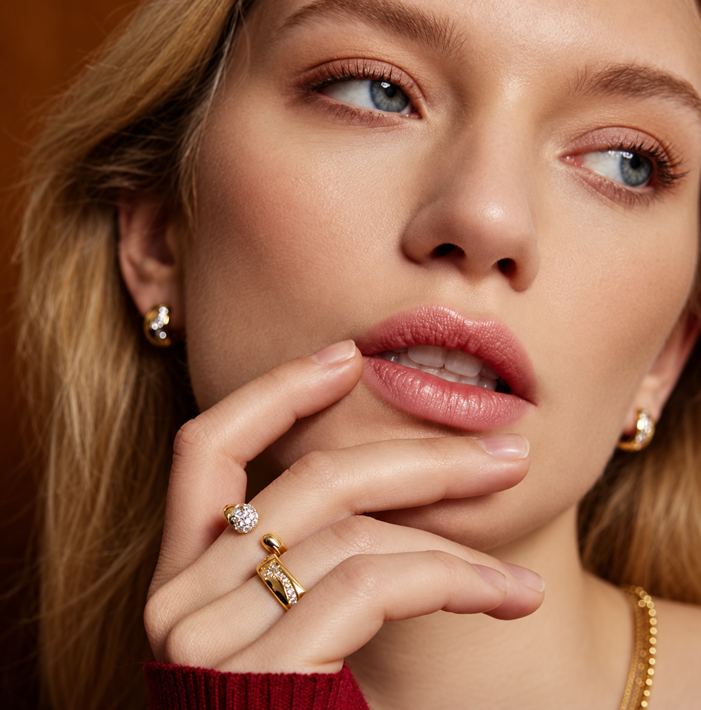 Gold on Silver Celestial Chunky Ring | Ania Haie
