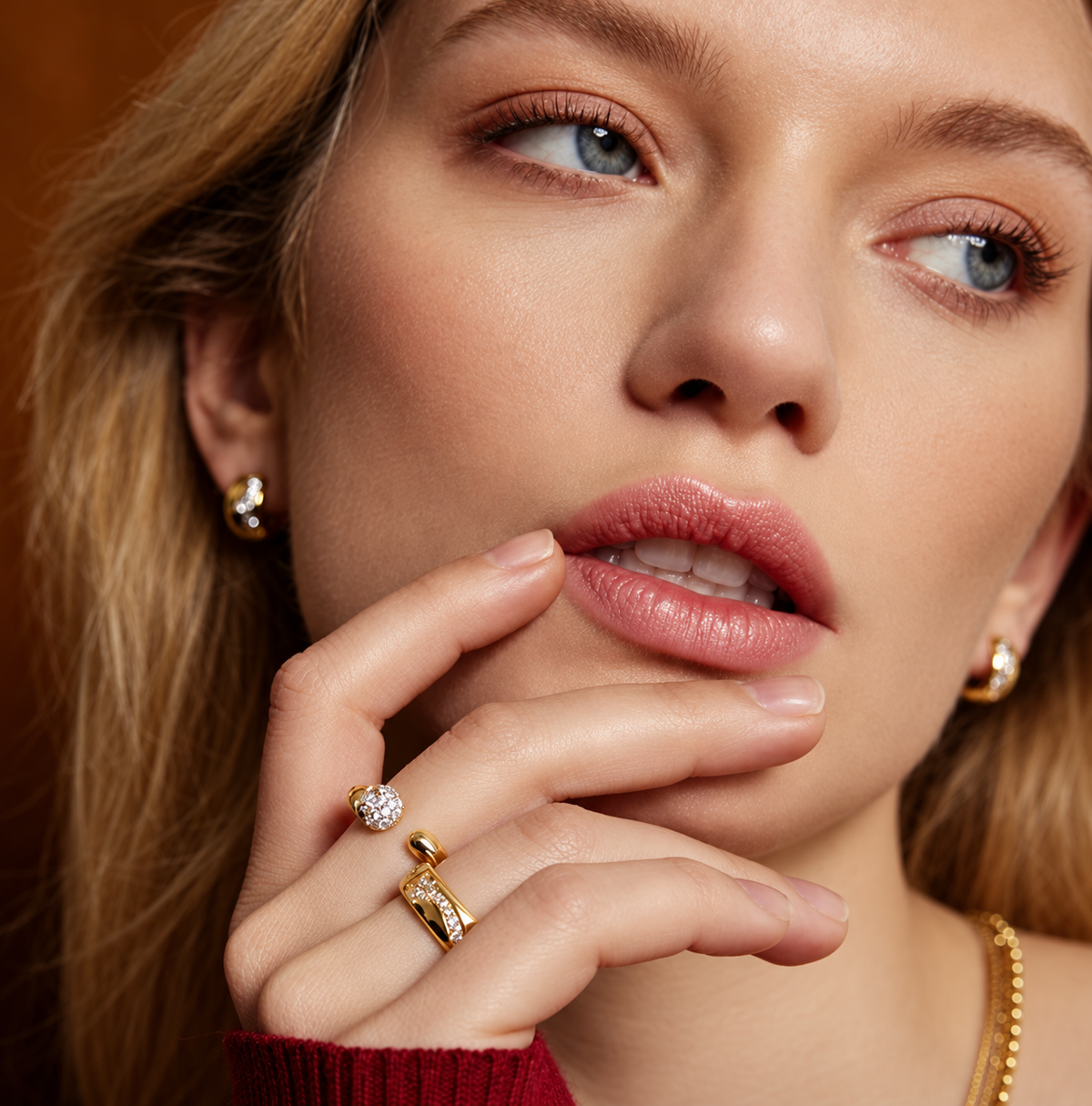 Gold on Silver Celestial Chunky Ring | Size O ½ | Ania Haie